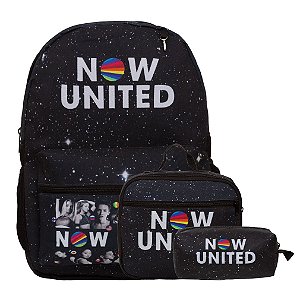 Kit Mochila Infantil Feminina Now United Lancheira Térmica