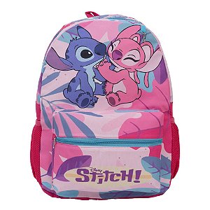 Mochila Infantil Feminina Costas Stitch Passeio Juvenil Rosa