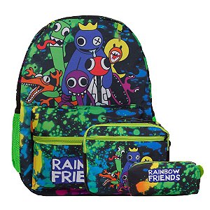 Kit Mochila Infantil Masculina Rainbow Friends Costa Juvenil