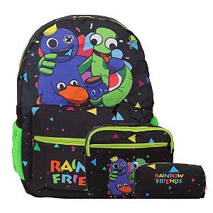 Kit Mochila Infantil Menino Rainbow Friends Com Lancheira