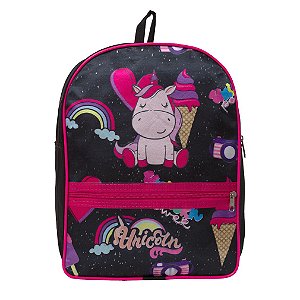 Mochila Infantil Escolar De Costas Unicórnio Juvenil Tam M