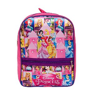 Mochila Infantil Feminina Princesas Juvenil Costas Tam M