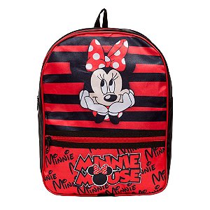 Mochila Infantil Feminina Minnie Costas Tam M Cor Vermelho