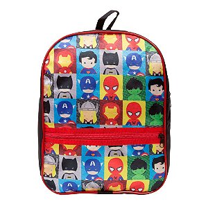 Mochila Infantil Masculina Vingadores Juvenil Costas Tam M