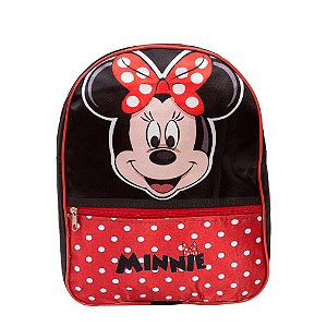 Mochila infantil Feminina Minnie Mouse Juvenil Tam M Preta