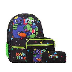 Kit Mochila Infantil Menino Rainbow Friends Juvenil Tam M