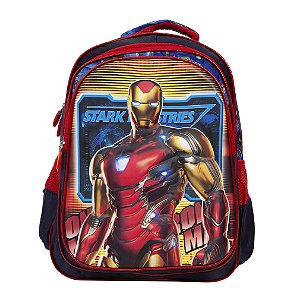 Mochila Infantil Masculina Homem De Ferro 3D Costas Toys 2U