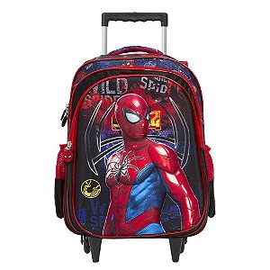 Mochila Infantil Rodinha Homem Aranha 3D Passeio Creche