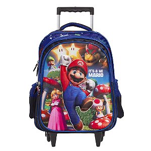 Mochila Infantil Super Mario Rodinhas 3D Resistente Toys 2U
