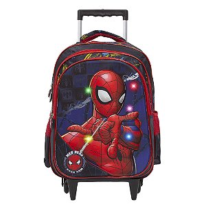 Mochila Infantil Rodinha Homem Aranha 3D Led Frontal Toys 2U