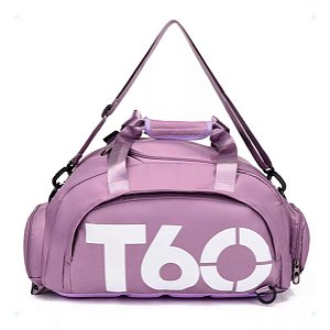 Bolsa Academia Fitness T60 Impermeável Espaçosa Cor Lilás