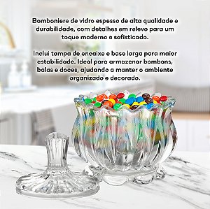 Bomboniere De Vidro Potiche Decorativo Lembrancinha 10cm