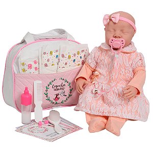 Boneca Bebê Reborn Realista Recém Nascida Enxoval Completo