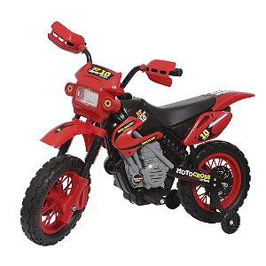 Moto Elétrica Infantil Motocross 6v Cor Vermelha Homeplay