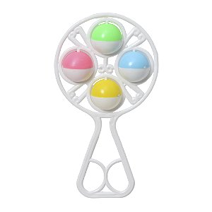 Brinquedo Chocalho Bebê 4 Bolas Colorido Divertido Pica Pau