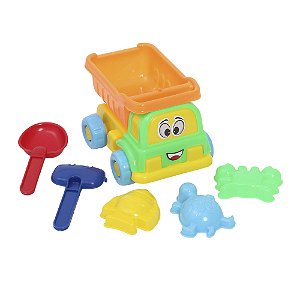Brinquedo Praia Caminhão Caçamba Com Acessórios Pica Pau