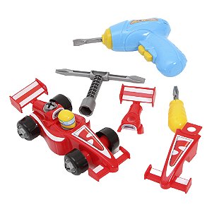 Carrinho De Montar Com Acessórios Scuderia Senninha 21 Peças