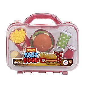 Kit Maleta Fast Food Infantil Com 6 Itens 1550 Paki Toys