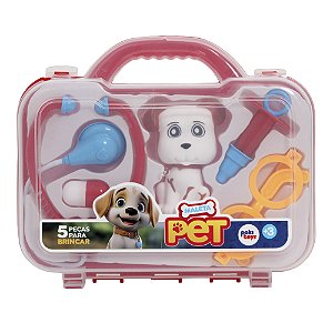 Maleta Pet Infantil 6 Acessórios Educativa 1577 Pakitoys