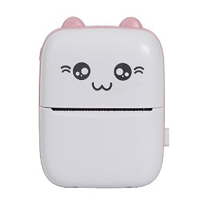 Mini Impressora Térmica De Fotos Portátil Sem Fio Cor Rosa