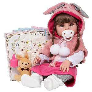 Bebê Reborn Realista Princesa Articulado Com Pelúcia Vinil