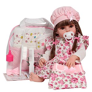 Boneca Reborn Bebê Realista Corpo Vinil Pode Dar Banho