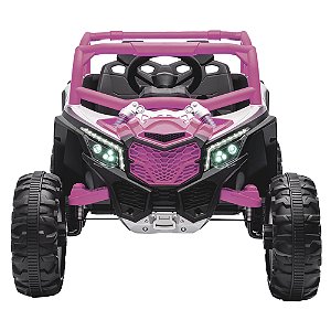 Carrinho Elétrico Divertido Usb E Mp3 2 Lugares Super Cross