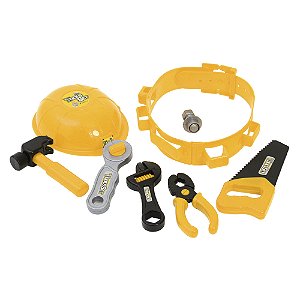 Cinto De Ferramentas Infantil Capacete 9 Peças Pica Pau