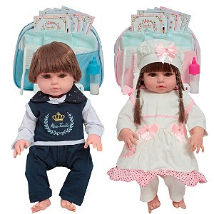Bebês Reborns Pode Dar Banho 46 Cm Conjuntos C Naninhas