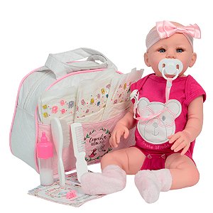 Boneca Reborn Abigail Realista 48cm Enxoval Completo Ursinho