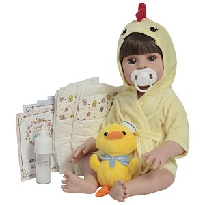 Boneco Reborn Masculino Realista Saída De Banho + Pelúcia