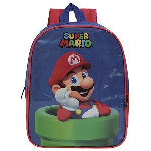 Mochila Infantil Menino Super Mario Costas Alça Reforçada