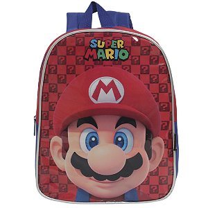 Mochila Infantil Costas Super Mario Passeio Creche Tam G
