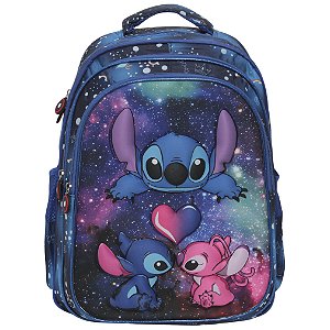Mochila Stitch Galáxia Infantil Escolar Completa Estampa 3d