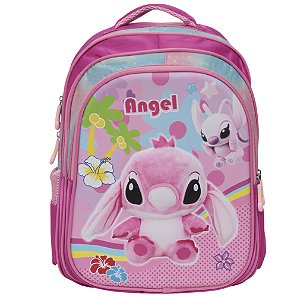 Mochila Passeio Escolar Angel Rosa Linda Feminina Estampada