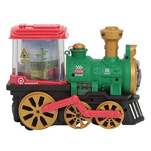 Brinquedo Trenzinho Vintage  Solta Fumaça Com Luz E Som