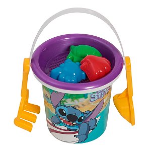 Balde De Praia Do Stitch Infantil Colorido Com 7 Peças