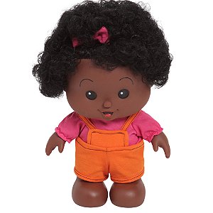 Boneca Milena Negra Com Cabelo Cacheado Turma Da Mônica