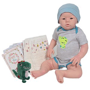 Boneco Bebe Reborn Realista Abigail Menino Jacarezinho