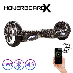 Hoverboard Skate 6,5" Las Vegas Black HoverboardX Bluetooth