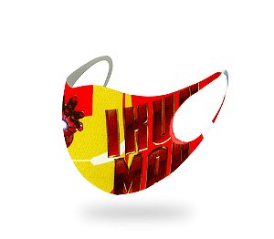 1 Máscara Lavável Infantil Marvel Homem De Ferro Neoprene