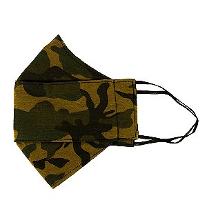 1 Máscara Reutilizável para Adulto 3D em Tecido Camuflada