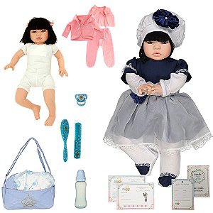 Boneca Bebe Reborn Ursa Charme Branco Cegonha Reborn Dolls - USA Magazine