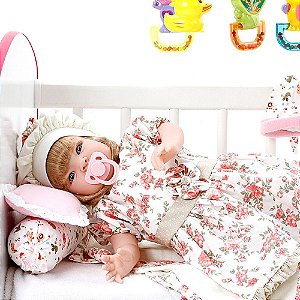 Boneca Bebe Reborn Princesa Rosa Poa Cegonha Reborn Dolls - USA Magazine