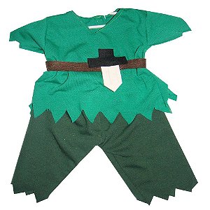 Roupa para Boneco - Fantasia Modelo Peter Pan - Cantinho da Boneca