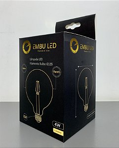 LÂMPADA FILAMENTO LED RETÔ 4W G125