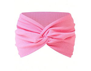 FAIXA DE CABELO CRUZADA ROSA