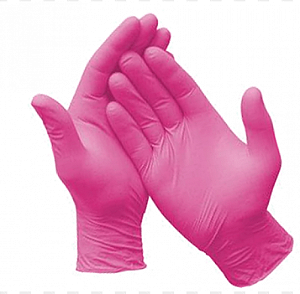 CAIXA LUVA ROSA DESCARTÁVEL NITRÍLICA SEM PÓ (50 PARES)