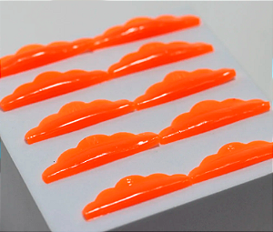 MOLDE NUVEM LARANJA NEON