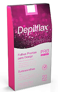 FOLHAS PRONTAS DEPILFLAX DESIGN SOBRANCELHAS (20 FOLHAS)